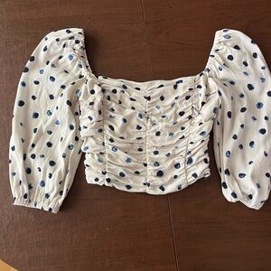 Aritzia Wilfred Polkadot Blouse